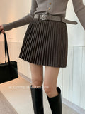 Xixi 2025 Autumn And Winter White Standard Pure Color Wool High Waist Half-Dressed Skirt A Short Skirt Female