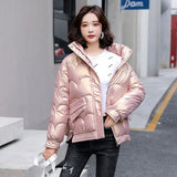 Winter 2024 New Korean Version Loose Cotton-Padded Jacket Small Cotton-Padded Jacket Coat-Outfit