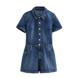 New Denim Short Fashion Jumpsuit 8197067-Outfit