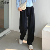 Pants Women Various Lengths All-match Spring Loose Empire Ins Simple College Mujer Solid Trousers Baggy Fashion