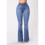 Spring And Summer New High-Rise Elastic Micro-Tipped Jeans
