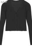 Print Long Sleeve Knit Cardigan Crop Coat Two-piece Dress Ladies Drawstring Floral V-neck French Suspender Robe Suit