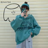 Women Letters Medium-long Warm Harajuku Bf Womens Korean Style with Pockets Students Loose Casual New Arrivals