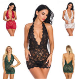 Sex Lingerie Lace Perspective Hanging Neck Sling