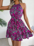 Grecian Tie Waist Tiered