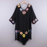 Dress For Summer The Beach Cover Up 2021 Bathroom Outlet Ins Web Languid Lazy Flower Smock Print Polyester Swimsuit
