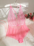 Autumn And Winter New Thin Lace Pure Sexual Beauty Back Perspective Mesh Dress