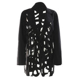 New Suit Long Fashion Simple Hollow Hair Design Sense Blazer