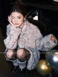 New Small Volcano Nunu Girl Set To Dye The Tip Of The Environmental Protection Fur Coat Women Winter Warm Hair Coat