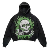 and winter new street print pattern men fashion hoodie Harajuku trendy brand Y2k couple hooded sweatshirt-Outfit