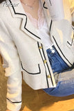 Women Blazer Casual Fashion Korean Vintage Elegant All-match Simple Soft Single-breasted Long Sleeve Street Office Lady