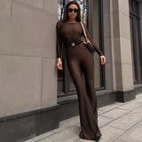 Women's Clothing New Temperament Solid Color Long Sleeves Sexy Bare Back Micro-Lit