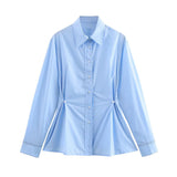2025 New Women's Waist Button Decoration Waist Trim Long-Sleeved