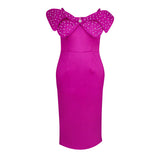 Sexy Bow Spiked Sling Skirt Christmas Party Sweet Spicy High-Waist Dress