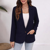 Wish Spring And Autumn Fashion Splicing Collar Repair Cardigan Temperament