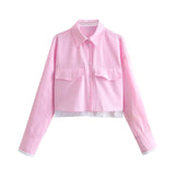 And Winter New Short Style Splicing Design Loose Fashion Shirt 2095893-Outfit