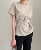 Cotton Linen New Oversize Women Blouses Summer Tops Femme Casual Womens Blouse Maxi Shirt Short Sleeve Plus Size