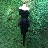 Sexy Dress For Women Patchwork Bowknot Top Strapless With High Waist Bodycon Mid Skirts Sheath Dresses Female