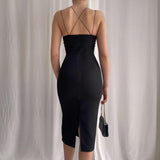 Strapless Backless Fashion Low-Cut Sexy Bodycon Temperament Slim