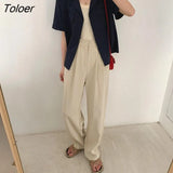Pants Women Various Lengths All-match Spring Loose Empire Ins Simple College Mujer Solid Trousers Baggy Fashion