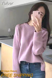 Long Sleeve Slim-fit Loose Sweater 2023 New-coming Autumn Winter O-neck Knitted Pullovers Sweaters Primer