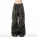 Camouflage Trousers Men And Women Fall 2025 New Loose Leisure Multi-Pocket Water Wash