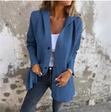 2025 New Hot Fashion Long-Sleeved Solid Coat Women's