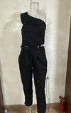 Summer New Hottie Collar Hanging Neck Repair On The Body Of High-Waisted Straight Trousers