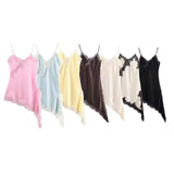 Homemade New Women's Clothing Series Lace Asymmetric Dress