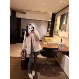 Winter Marinade Short-Term Collar Fur Integrated Slings Plush Green Fur Coat Women's Lamb
