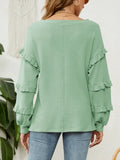 Ruffled V-Neck