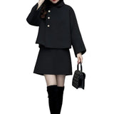 Autumn And Winter New Wool Coat Women's Temperament Small Fragrant Dress Short Dress Thin Casual Two