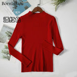 Autumn Winter Basic Turtleneck Knitting Bottoming Warm Sweaters 2022 Women's Pullovers Solid Minimalist Cheap