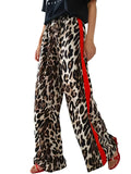 Spring And Autumn Women's Net Red With The Same Leopard Print Splicing Temperament Loose-Legged