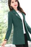 Winter Wool Jacket Womens Clothing Mid Long Double Breasted Woolen Coats Slim Wild Elegant Female Korean Outerwear