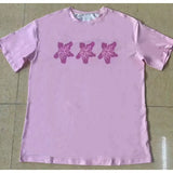 Print A Wide-Cut Short-Sleeved Women's T-Shirt Large Version Of Casual T-Shirt