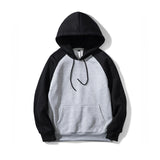 Brand Streetwear Patchwork Hoodie Men Hip Hop Hooded Solid Slim Fit Casual Hoody Male Hoodies