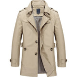 New Men Fashion Jacket Coat Spring Brand Men's Casual Fit Wild Overcoat Jacket Solid Color Trench Coat