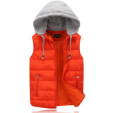 Vest Top Women Autumn Winter Hooded Vest Outerwear Thick Warm Sleeveless jacket Plus size 4XL waistcoat Men Women