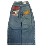Baggy Jeans Y2K Original Hip-Hop Vintage Pattern Jeans Street Men Rest-Outfit