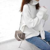 and Winter Turtleneck Elegant Long Sweater Women Loose Pulls Long Sleeve Tops Knitted Pullover Soft Warm Sweaters