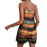 Women's Clothing Large Print Casual Sleeveless Loose Broad Leg Trousers Plus-Size Women's