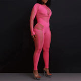 Toloer Female Solid Color Hollow Sex-Repair Knitted Regular Sleeve