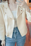 Women's Mid-length Trench Coat Elegant Turn-down Collar Solid Color Basic Classic Design Fashion Long Sleeve Trench
