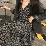 Women Sexy Black Lace Floral Mid-calf Lady Sundress Elegant Holiday Party Sleeveless French Summer Thin Fairy Trendy
