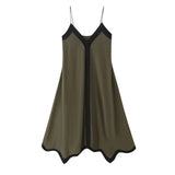 New Color Matching Fashion Suspender Dress 5607712-Outfit