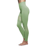 Fitness Black Leggings Women Spring Ankle-Length Softe Mesh Leggins Stitching Hollow Slim Push Up Lady Legging