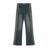 Y2k Jeans For Women High Waist Straight Baggy Clothes Korean Style Streetwear Contrasting Colors Denim Trousers