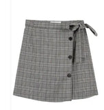 Fashion Summer Women Skirt black tartan Sexy High Waist A-line Casual Mini Skirts pleated skirt skirts womens plaid