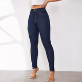 Women's Jeans 2025 Summer High-Rise Slim Skinny Size Hips Small-Footed Jeans